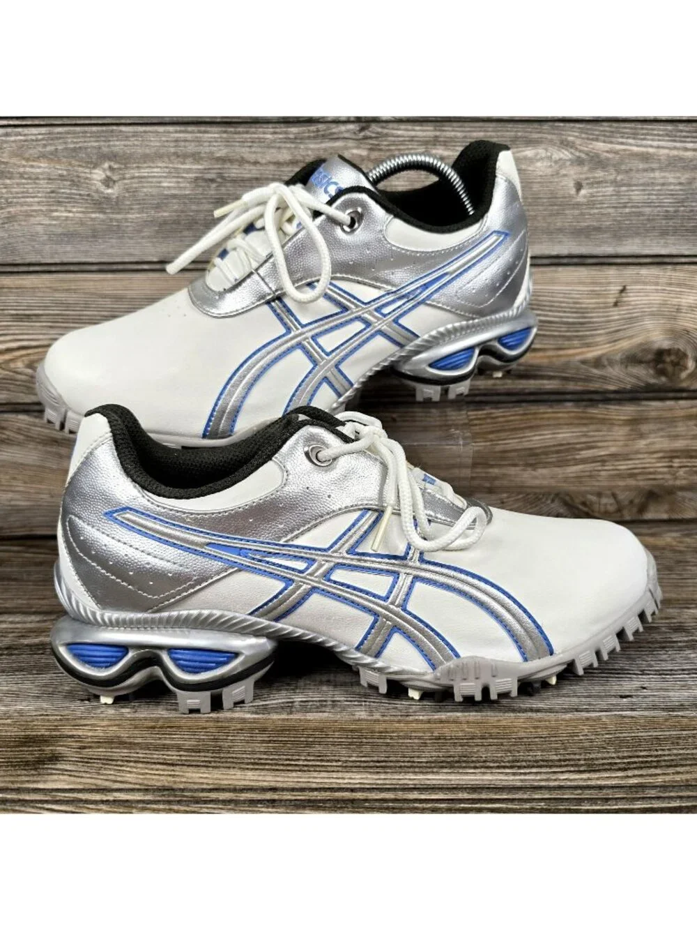NEW Asics Gel-Linksmaster White/Teal Soft Spike Golf Shoes P082Y Women's Size 9
